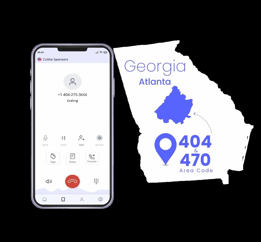 Atlanta phone number with it's area code