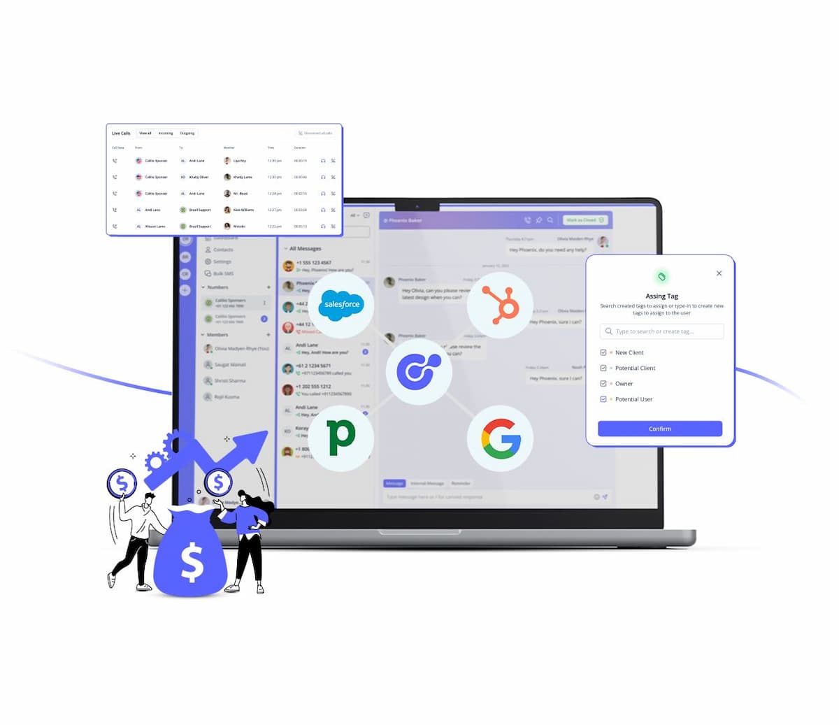 Calilios logo with other various companies logo and benefits of delaware phone numberone 