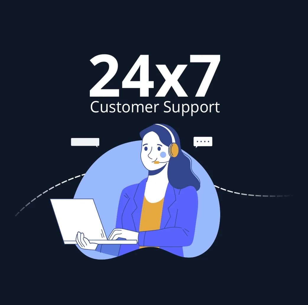 customer support is given 24/7