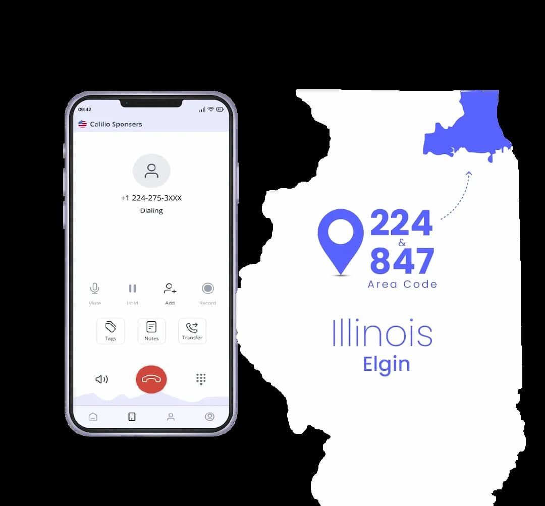 Illinois phone number with it's area code
