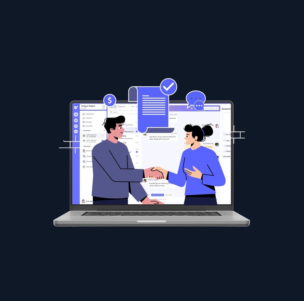 Persons shaking hands and enhancing reliability.