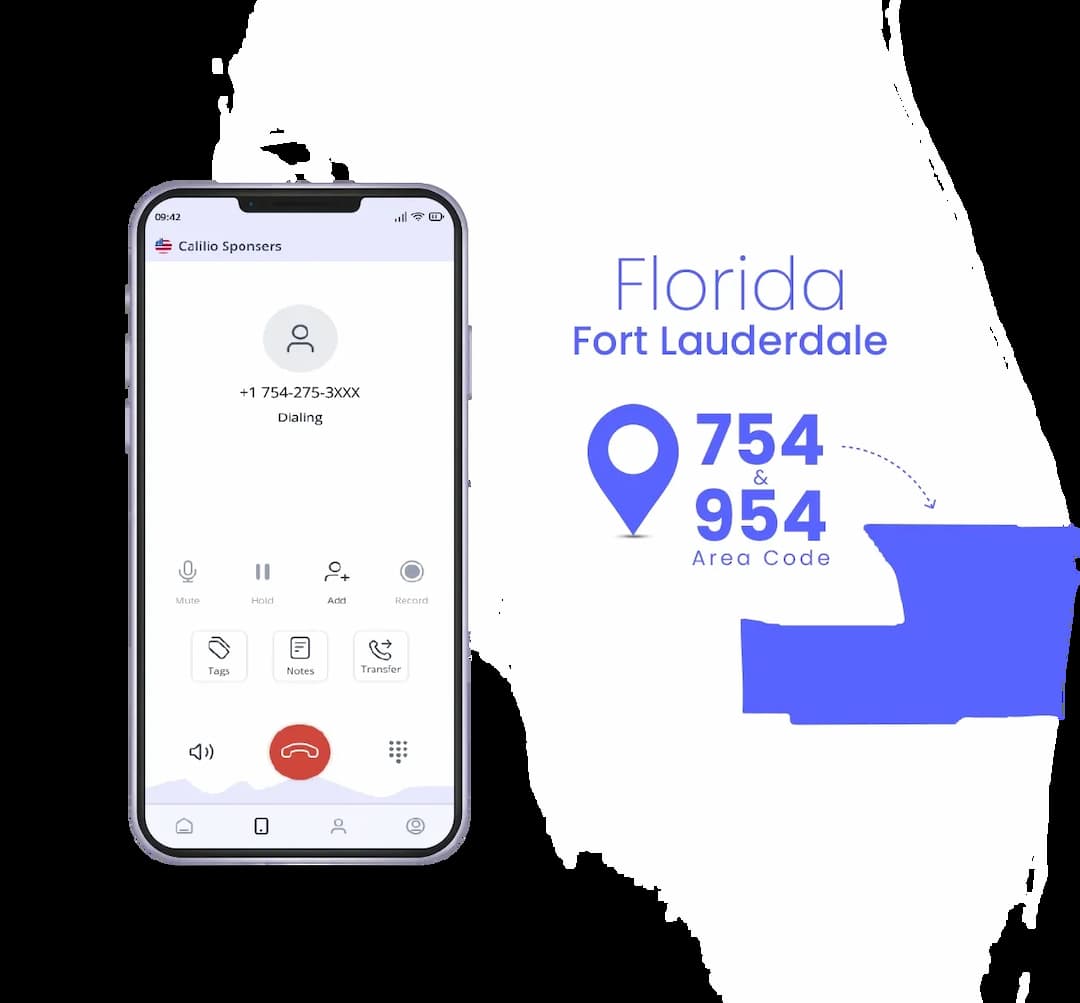 Fort Lauderdale phone number with it's area code