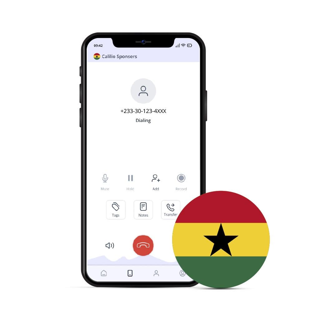ghana virtual phone number dialing interface