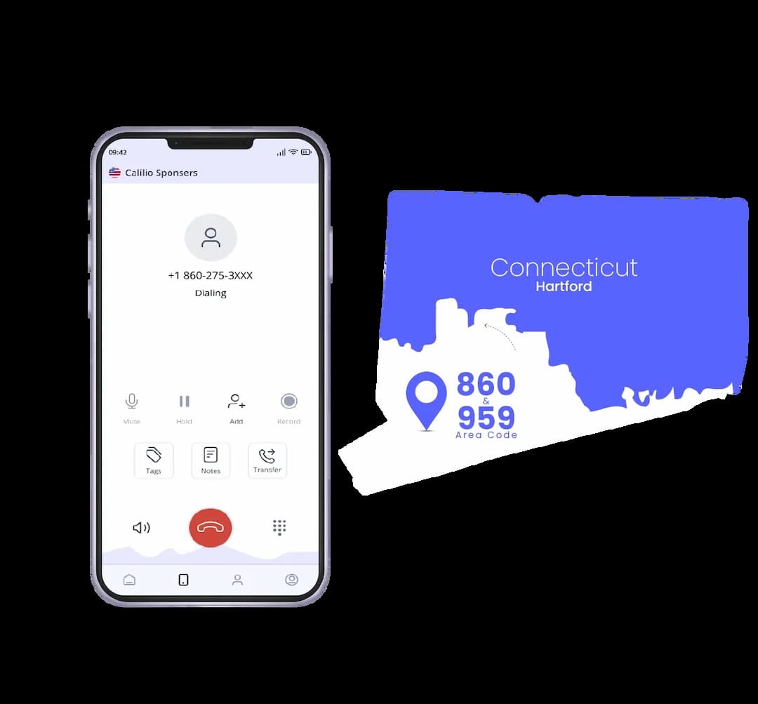 Hartford phone number with it's area code