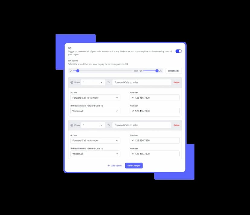 interactive voice response feature