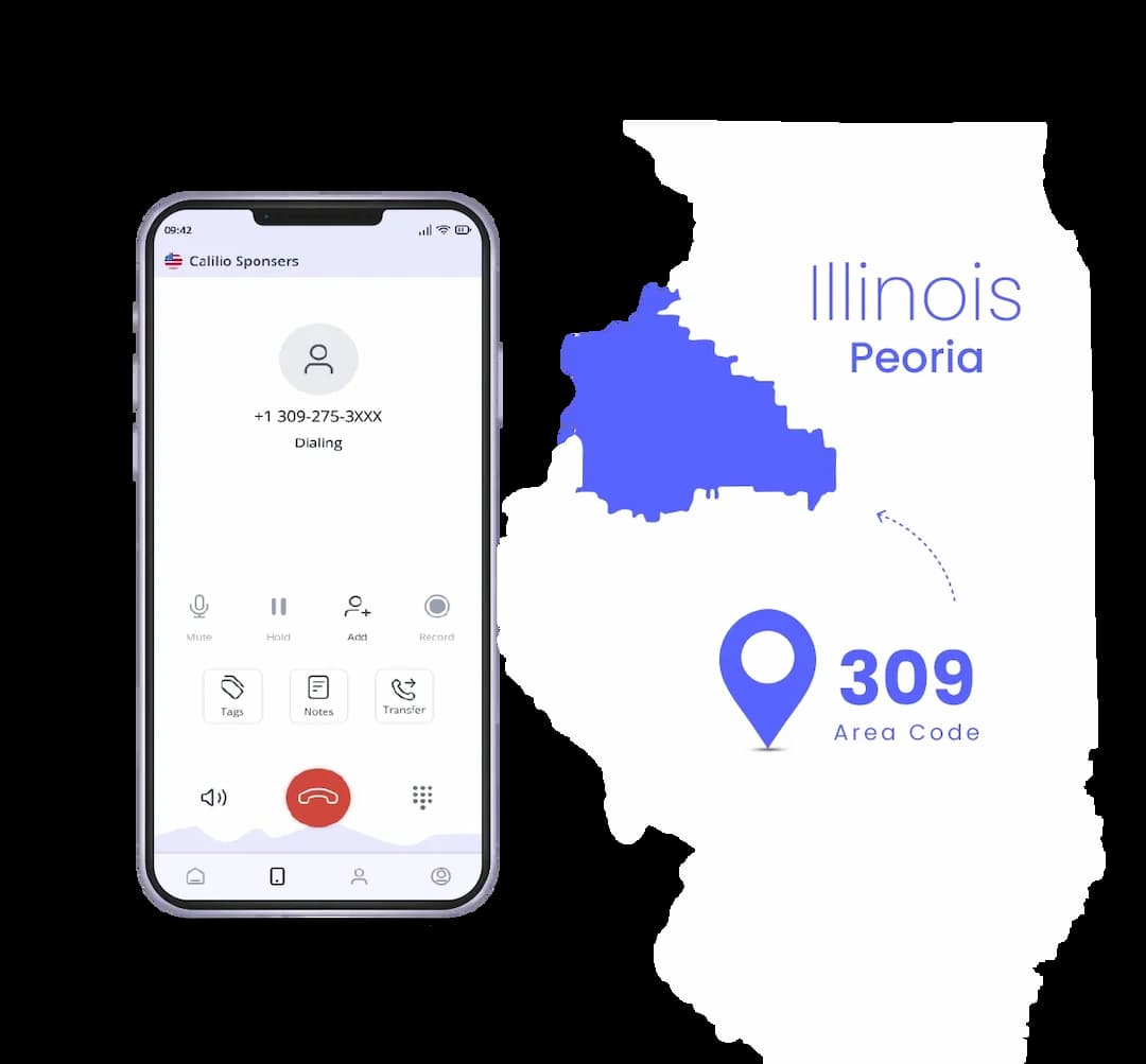 Peoria phone number with it's area code