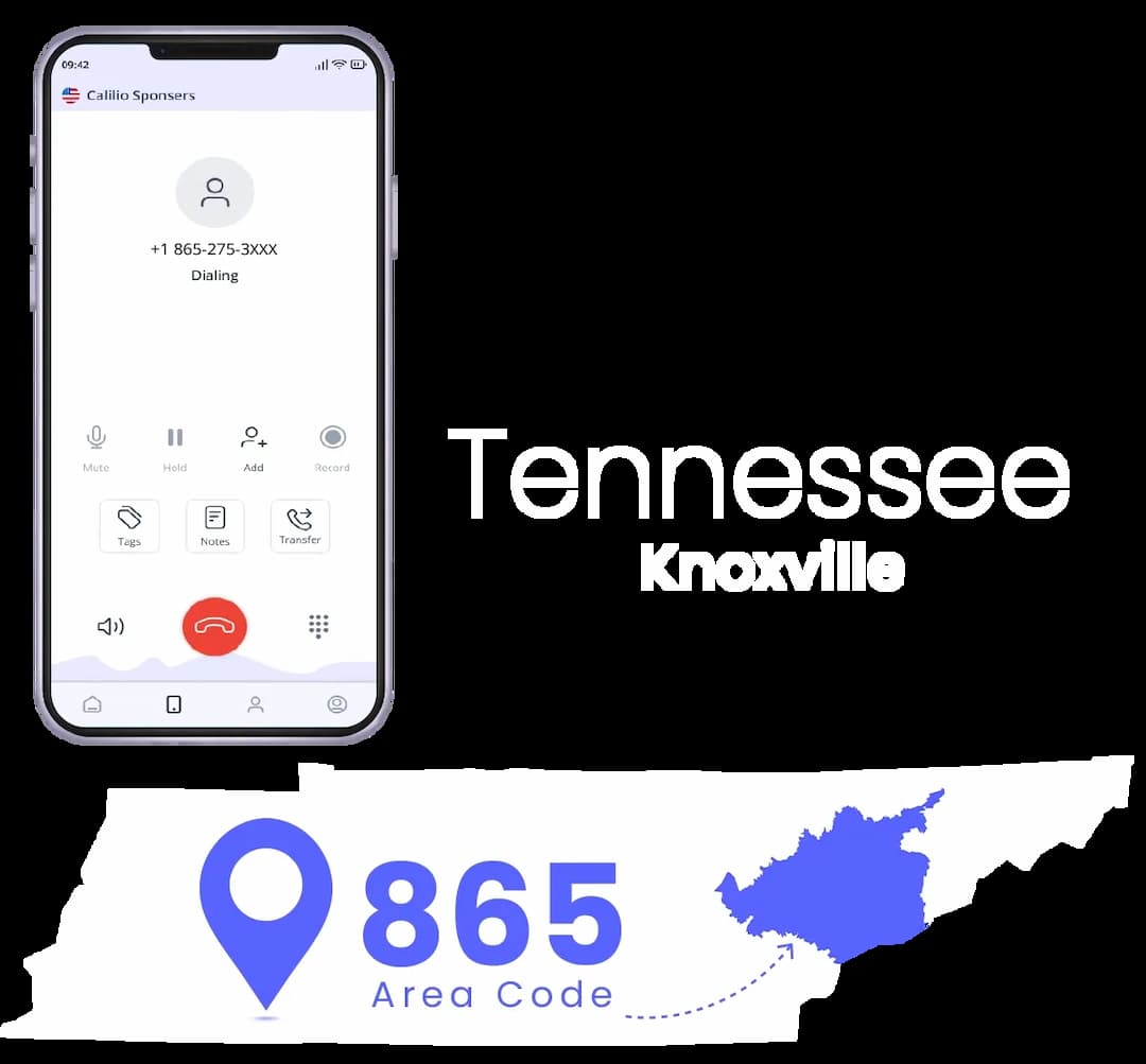 Knoxville phone number with it's area code