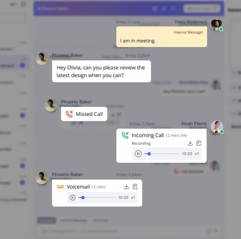 someone is talking with Andi using unified callbox feature