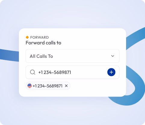Call forwarding icon showing arrow redirecting a phone call