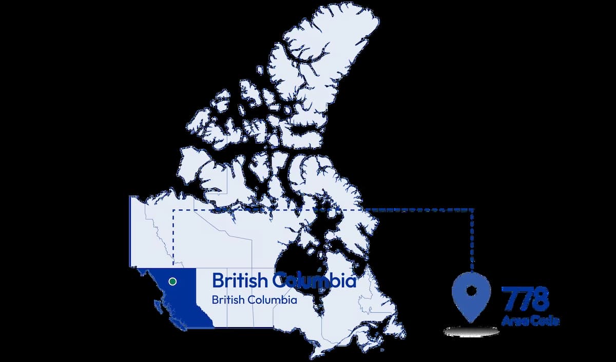 location of 778 area code