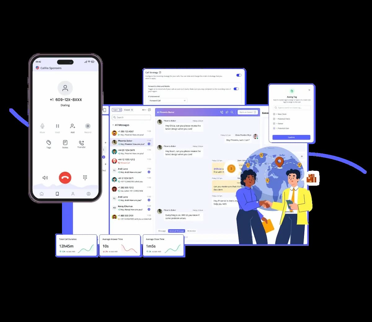 Overall benefits shown in one screen of 609 area code number