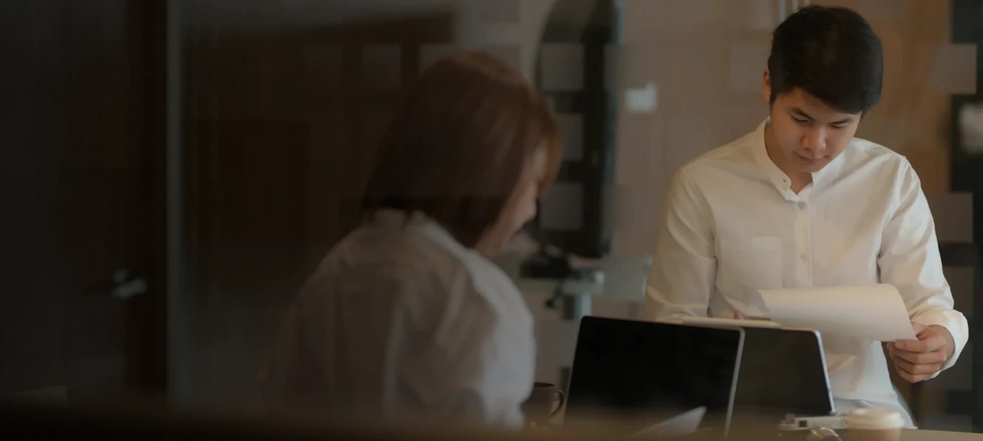 hotel staff using business phone system for guest communication