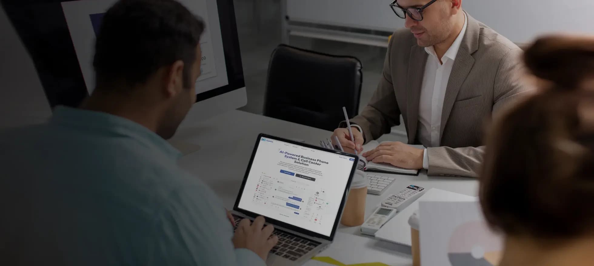 law office team using secure telephony tools for confidential client discussions