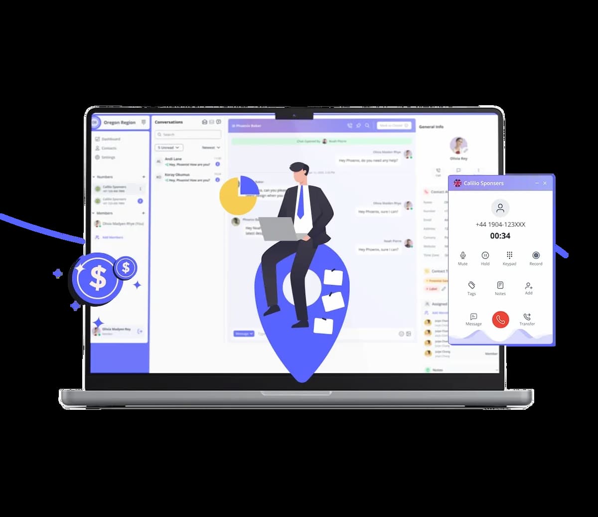 a man using laptop for their business